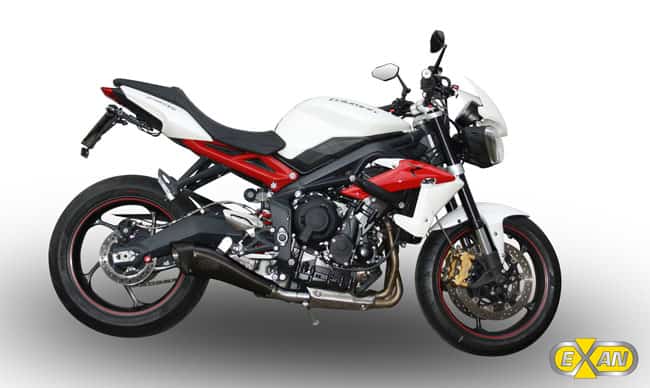 TRIUMPH STREET TRIPLE- SCARICO EXAN X-BLACK EVO Nero Singolo-2013 (Me-Re)