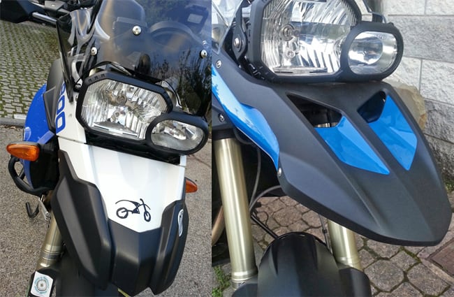 Modifiche anche al caratteristico becco del BMW F800GS, adesso alleggerito nella sagoma, sempre inconfondibilmente GS. 