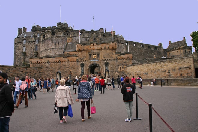 Scozia in moto, ingresso dell'Edimburgh castle