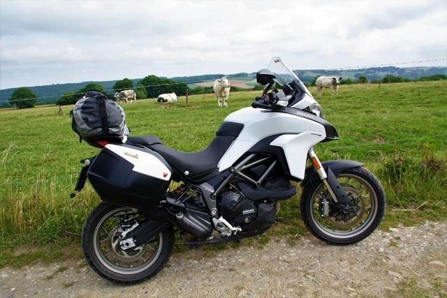 Vallonia in moto: la moto del nostro viaggio, una stupenda Multistrada 950 che si è dimostrata comoda, versatile ed emozionante.