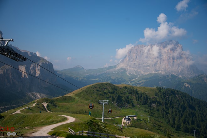 Sellaronda MTB Tour: Arrivo funivia Dantercepis