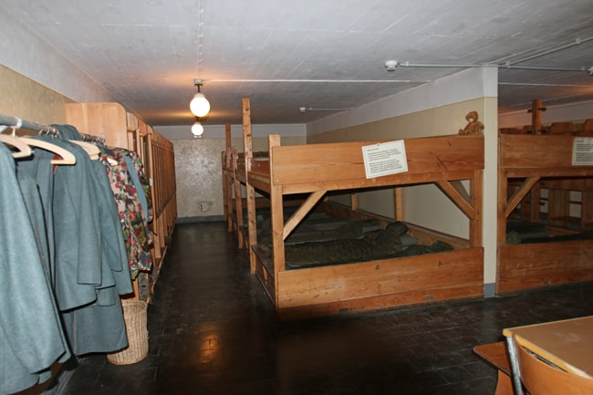 Le camerate dove alloggiavano i soldati.