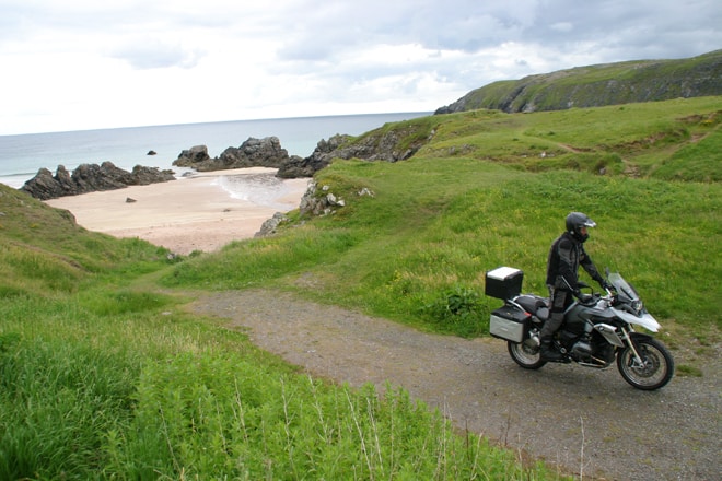 Scozia in moto, bike in Durness 