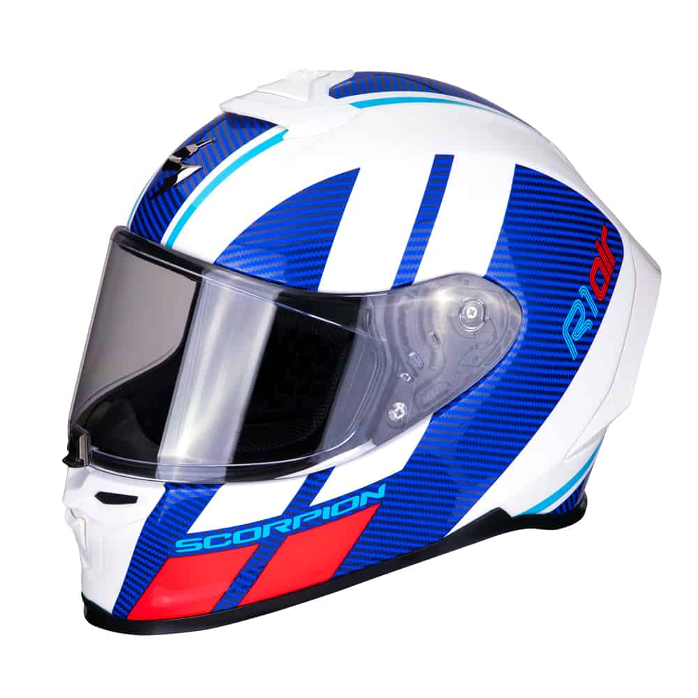 Scorpion Sport EXO-R1 AIR CORPUS White-Blue-Red
