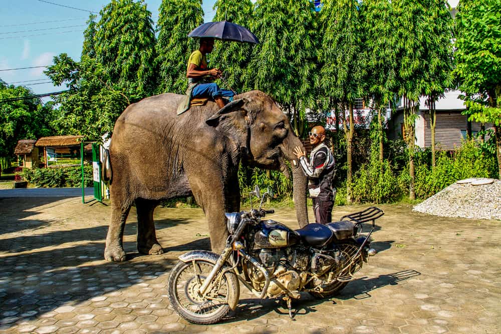 In moto in Nepal