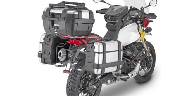 Per viaggiare comodi e attrezzati con “l'aquila da fuoristrada” Givi ha realizzato una serie di Accessori per Moto Guzzi V85 TT